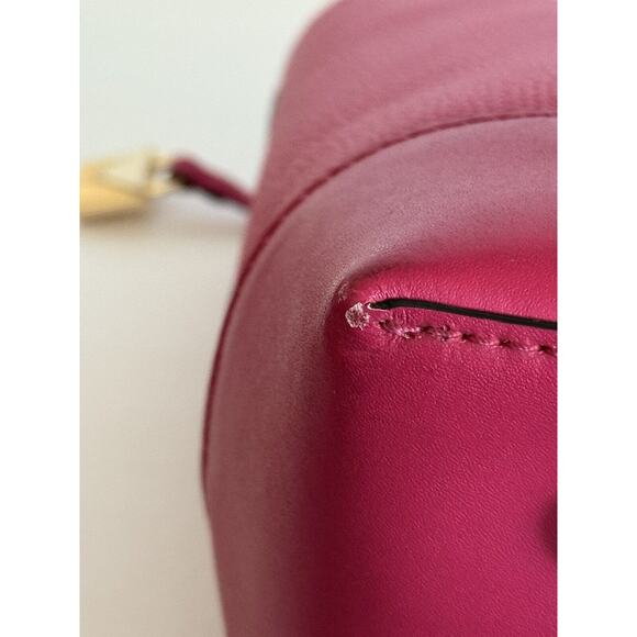 MICHAEL KORS STUDIO Mercer Corner Center Zip Leather Tote Bag/Purse Ultra Pink - Picture 8 of 16